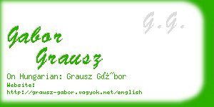 gabor grausz business card